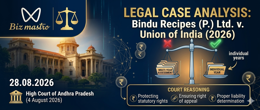 Legal Case Analysis: Bindu Recipes (P.) Ltd. v. Union of India (2026)